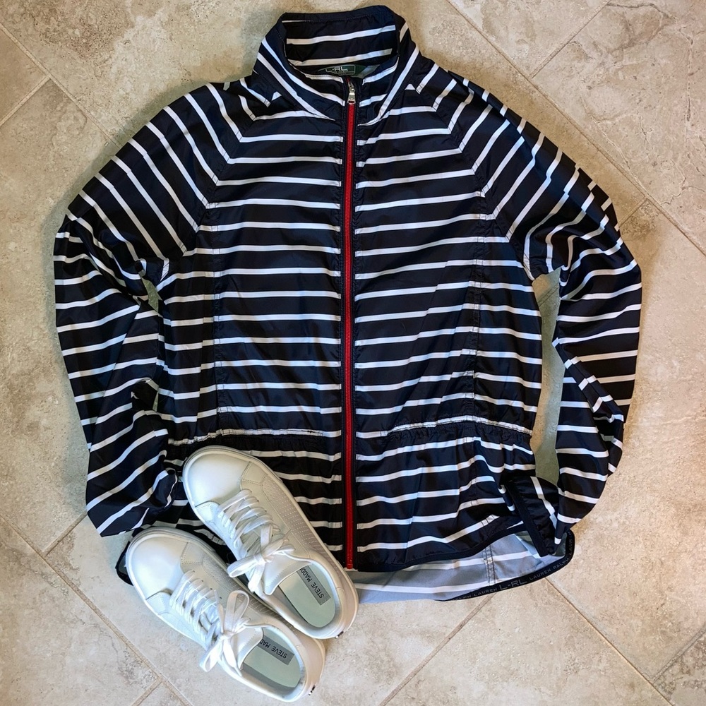 Lauren Ralph Lauren Navy and White Striped Jacket